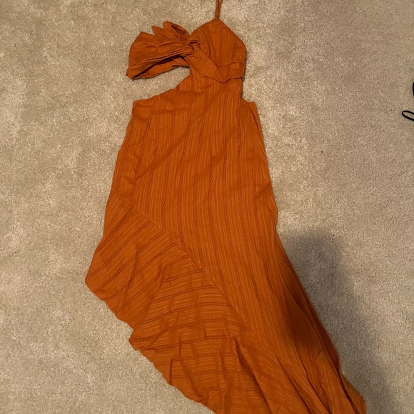 Orange asymmetric dress - Picture 8 of 13
